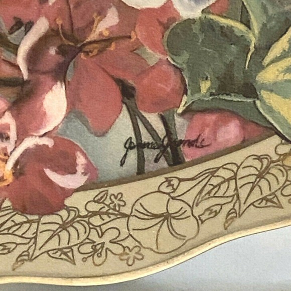 Whispering Wings MORNING GLORY Plate #1 First Issue Hummingbird Floral Flowers - Picture 5 of 7